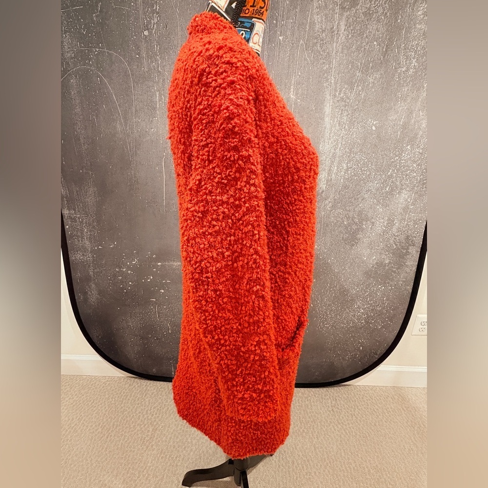 Hippie Rose Vibrant Rust Orange Cozy Cardigan - NWT - Picture 9 of 10